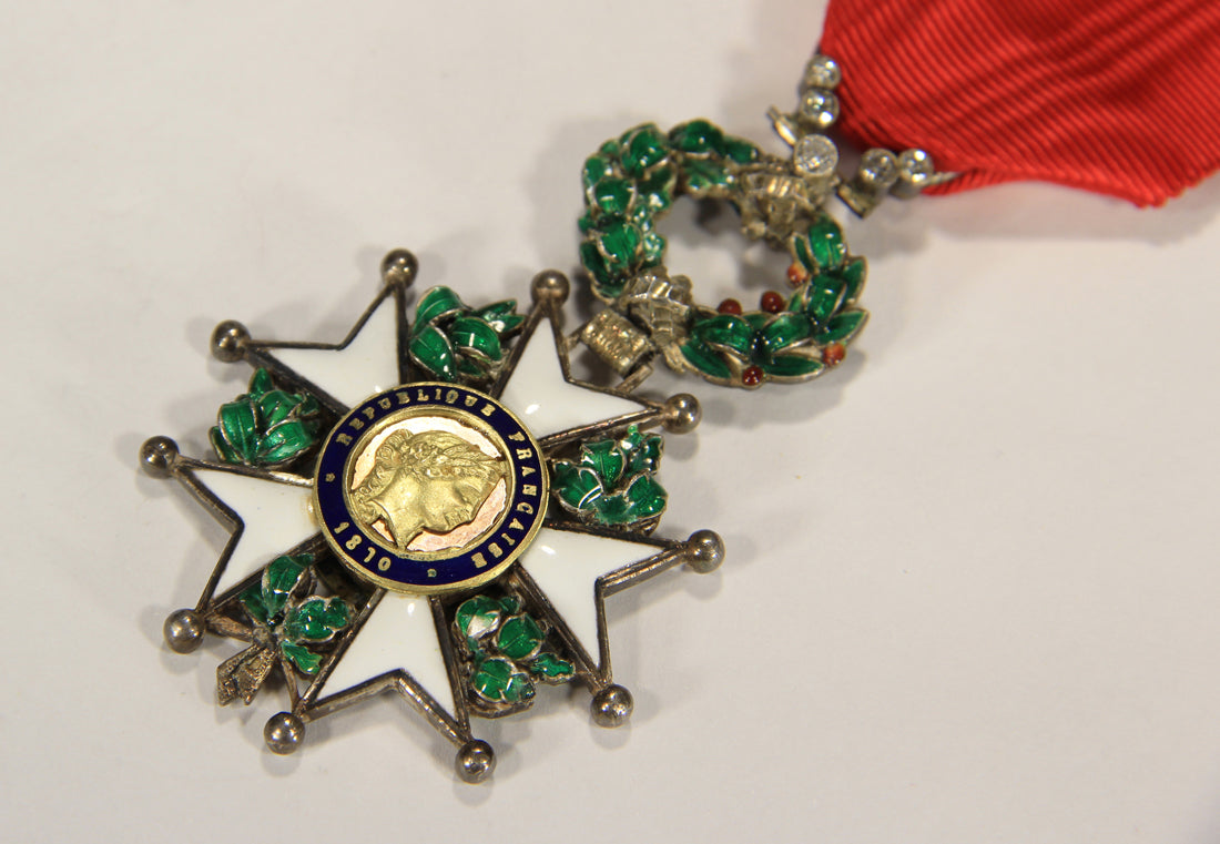 France 1870 Légion D'Honneur Chevalier 3e République RARE Luxury Diamonds Silver Gold L020497