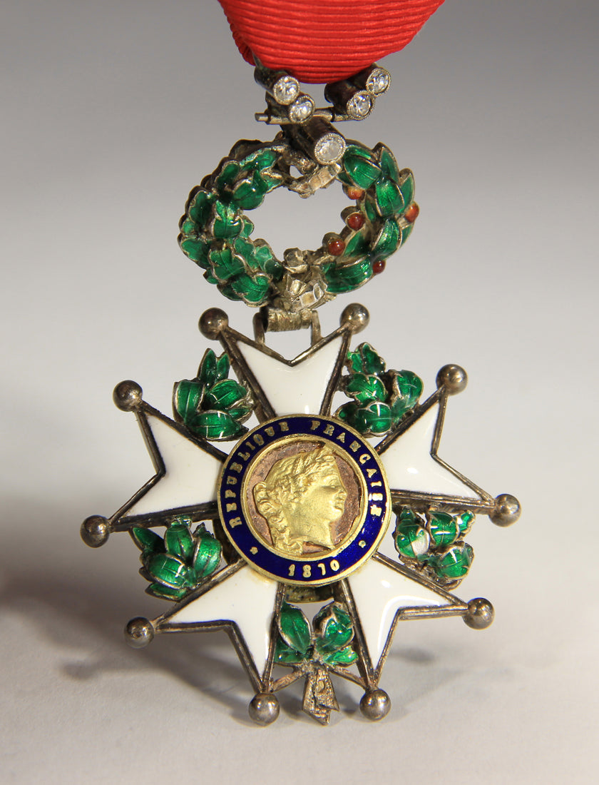 France 1870 Légion D'Honneur Chevalier 3e République RARE Luxury Diamonds Silver Gold L020497