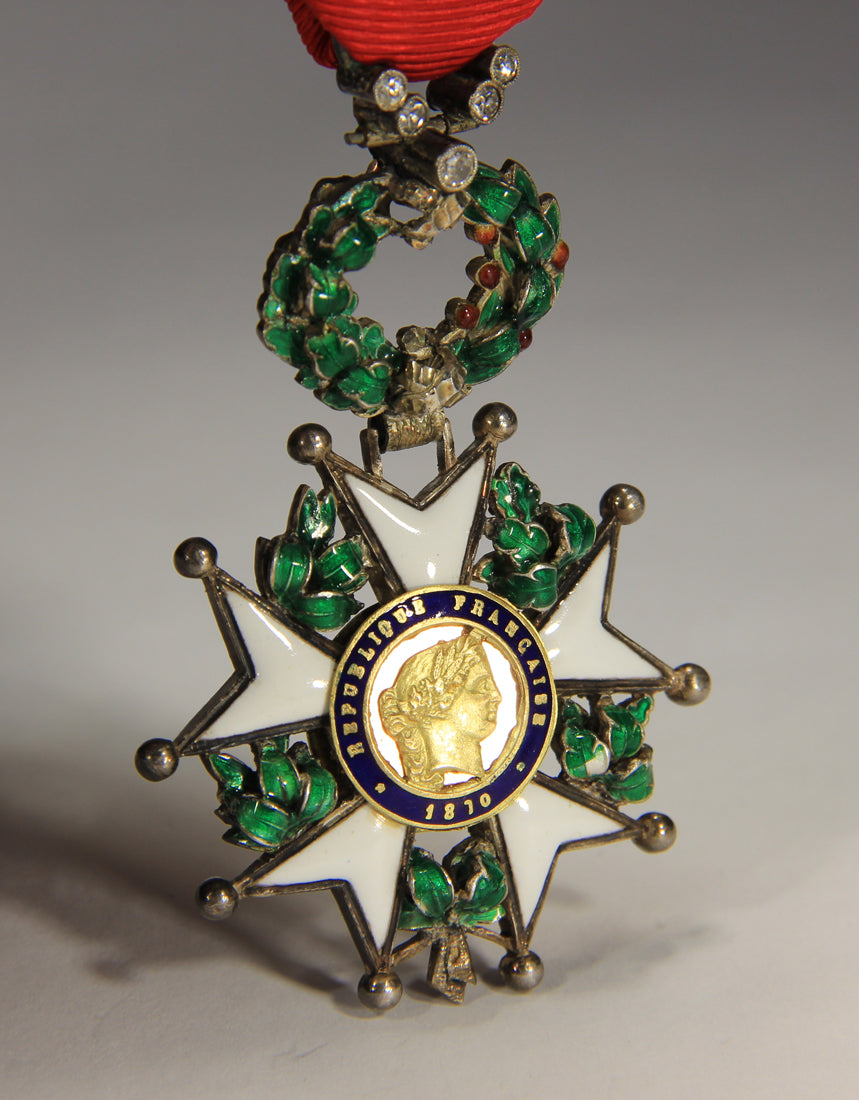 France 1870 Légion D'Honneur Chevalier 3e République RARE Luxury Diamonds Silver Gold L020497