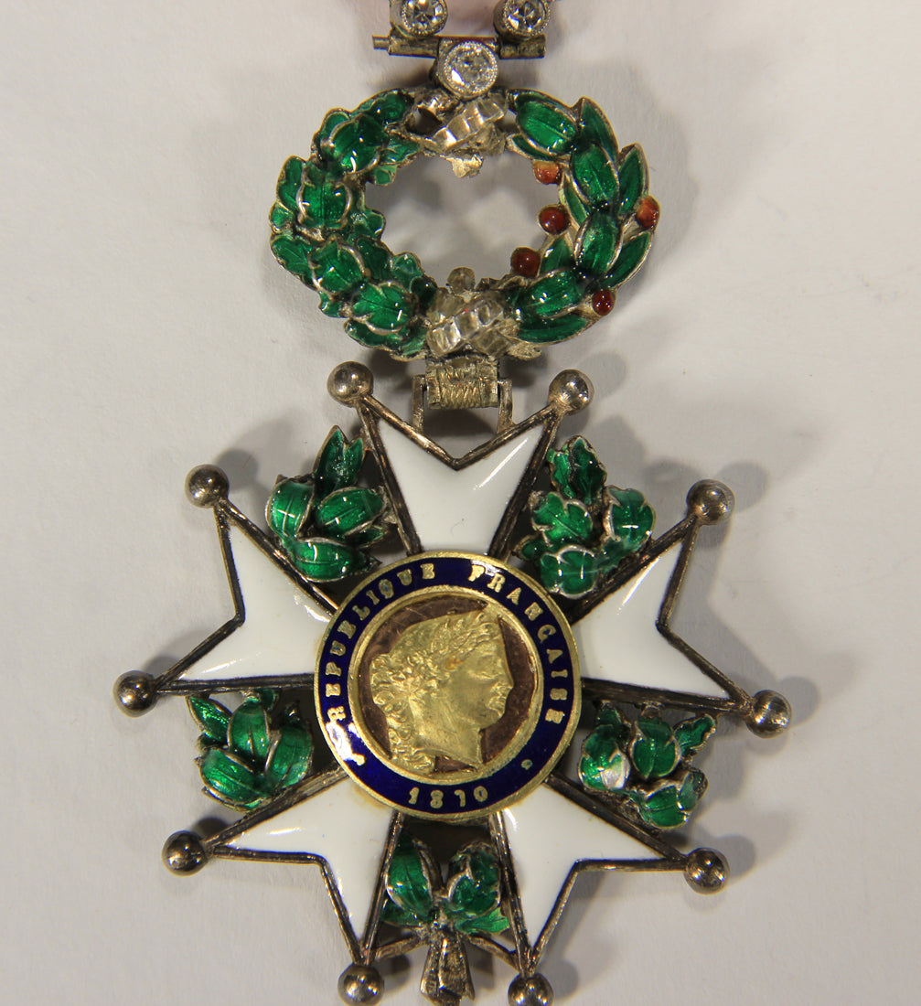 France 1870 Légion D'Honneur Chevalier 3e République RARE Luxury Diamonds Silver Gold L020497
