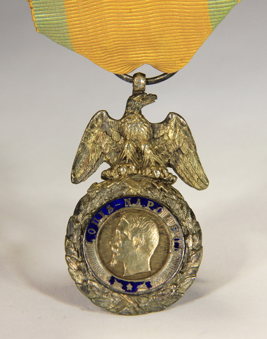 France 1853-1870 Médaille Militaire Type 2A4 Second Empire - Silver Vermeil L020500