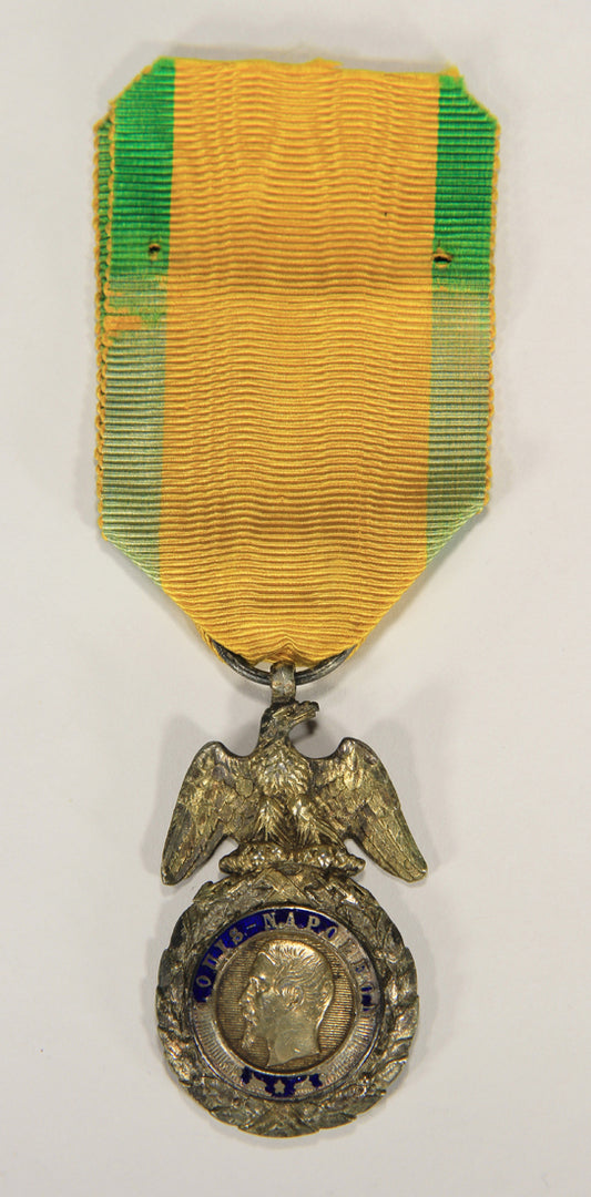 France 1853-1870 Médaille Militaire Type 2A4 Second Empire - Silver Vermeil L020500