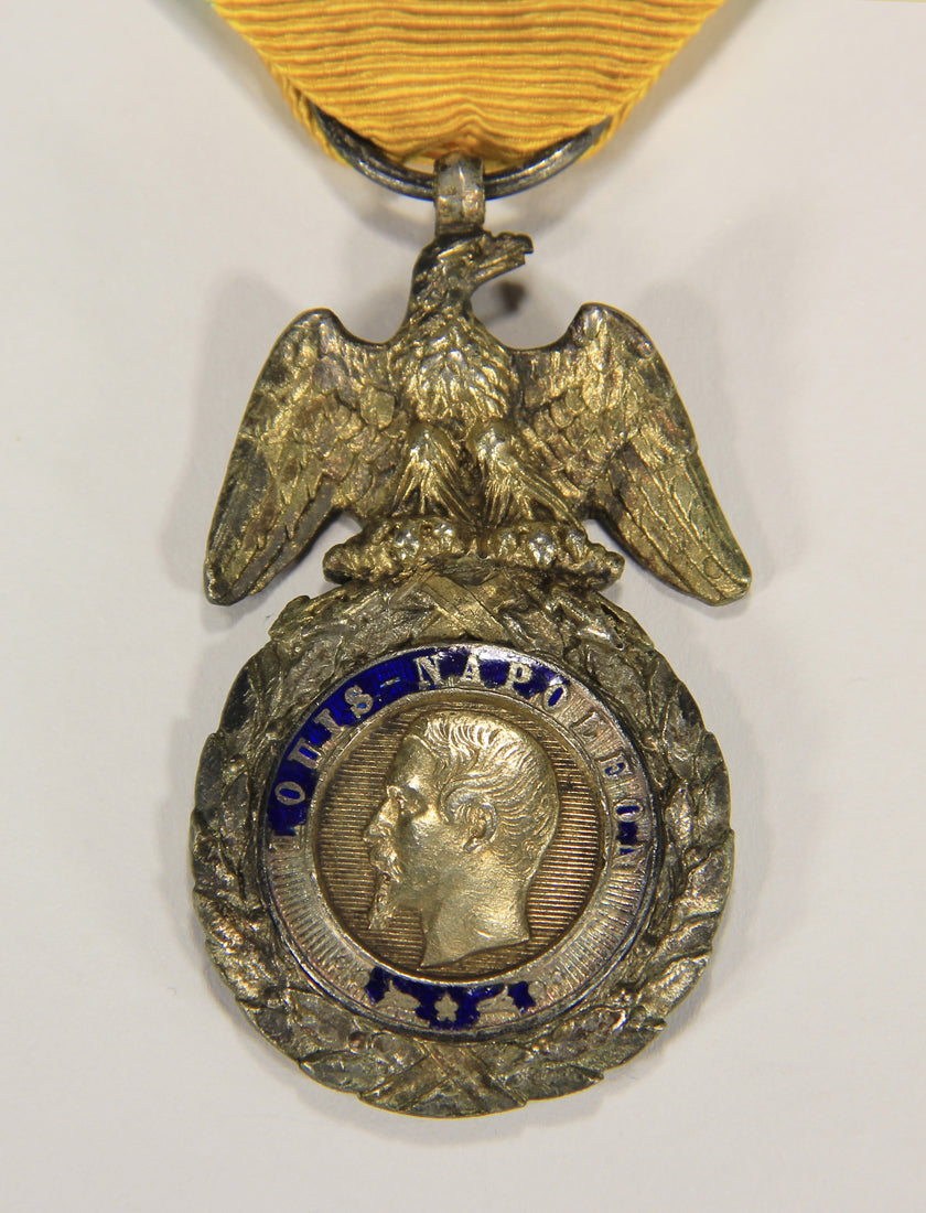 France 1853-1870 Médaille Militaire Type 2A4 Second Empire - Silver Vermeil L020500