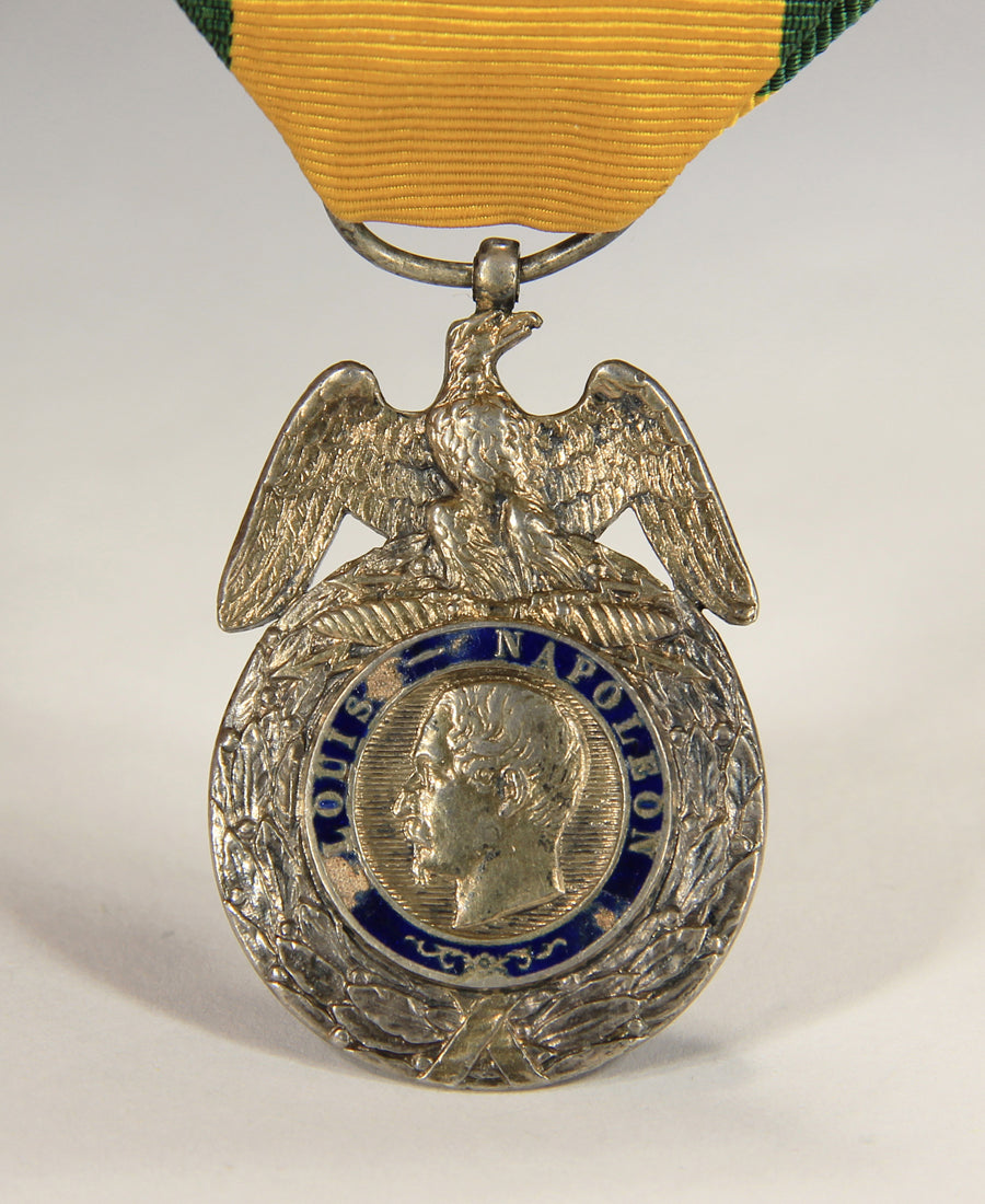 France 1852-1853 Médaille Militaire RARE Type 1 Présidence - Silver Vermeil L020501