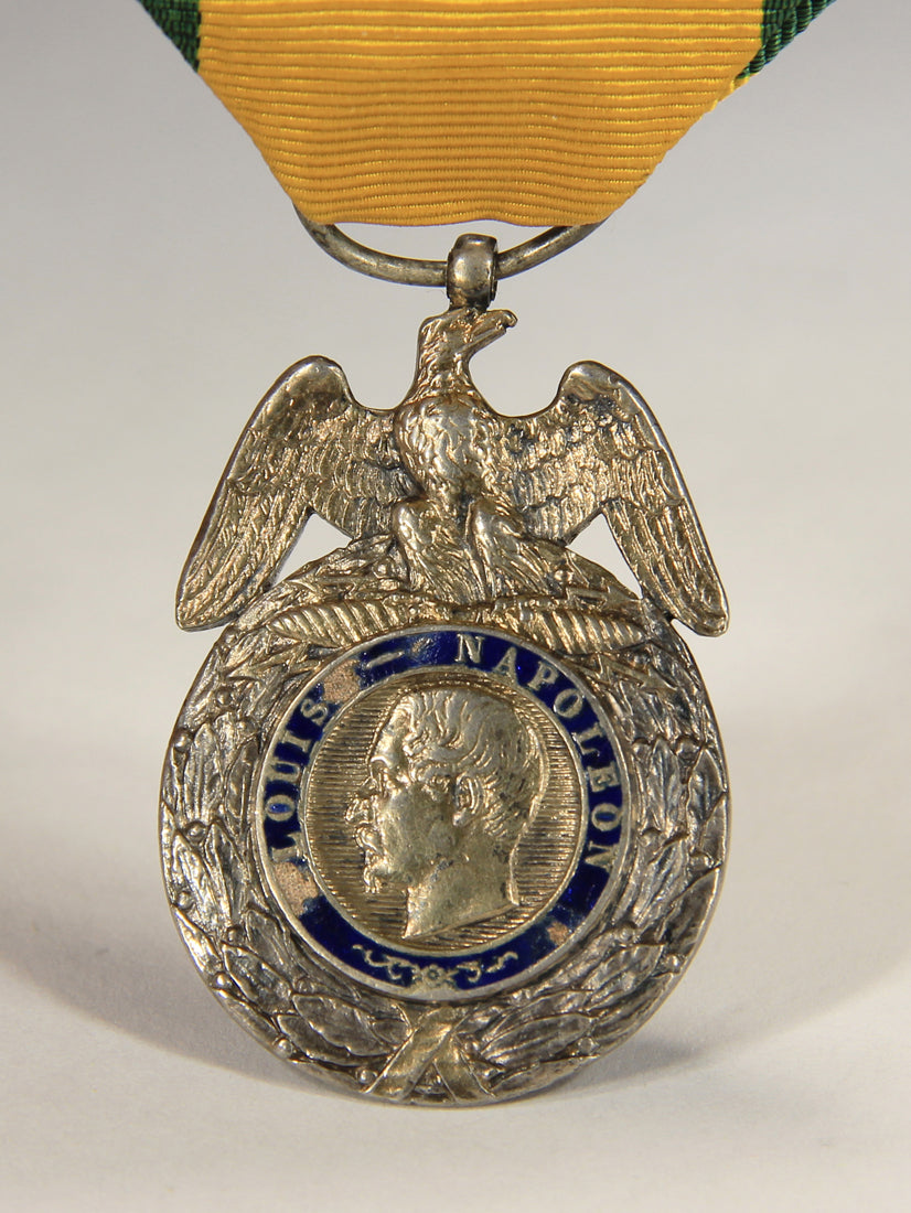 France 1852-1853 Médaille Militaire RARE Type 1 Présidence - Silver Vermeil L020501