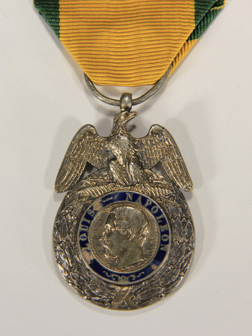 France 1852-1853 Médaille Militaire RARE Type 1 Présidence - Silver Vermeil L020501