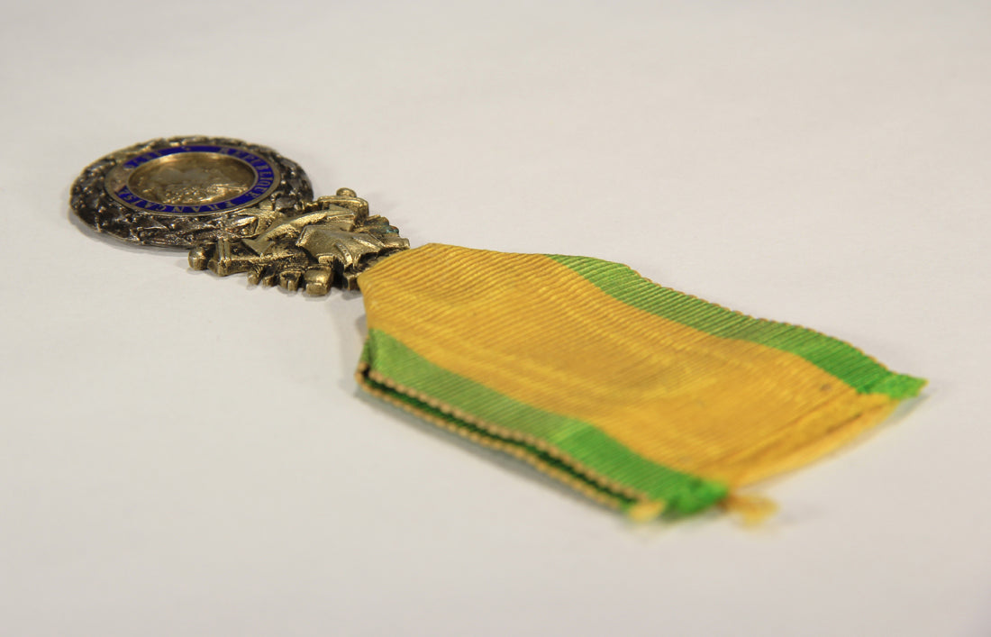 France 1871 Médaille Militaire Type 3b Versailles RARE Monobloc BIFACE - Silver Vermeil L020502