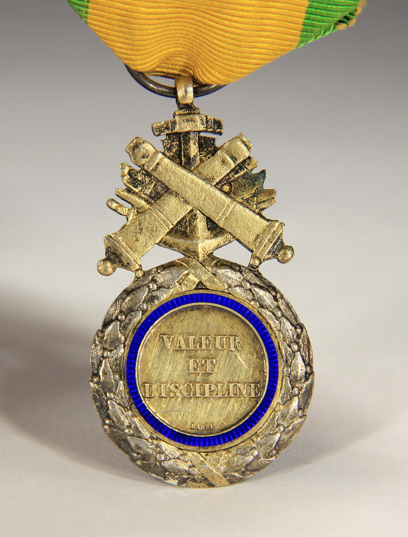 France 1871 Médaille Militaire Type 3b Versailles RARE Monobloc BIFACE - Silver Vermeil L020502