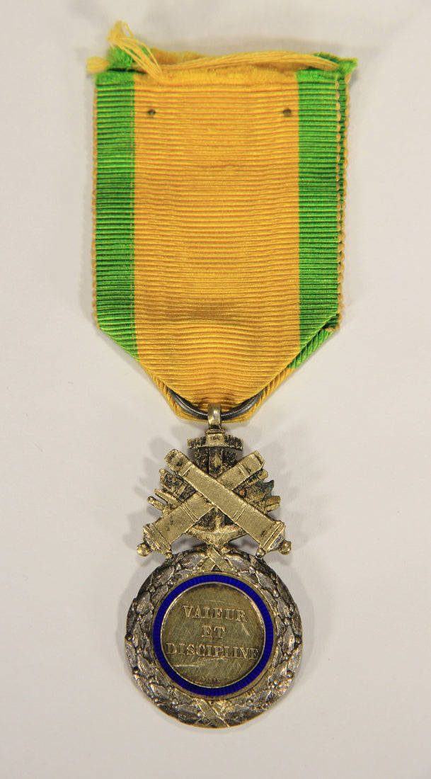 France 1871 Médaille Militaire Type 3b Versailles RARE Monobloc BIFACE - Silver Vermeil L020502