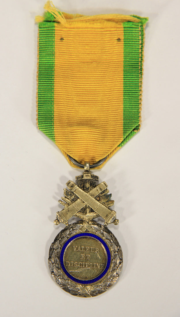 France 1871 Médaille Militaire Type 3b Versailles RARE Monobloc BIFACE - Silver Vermeil L020502