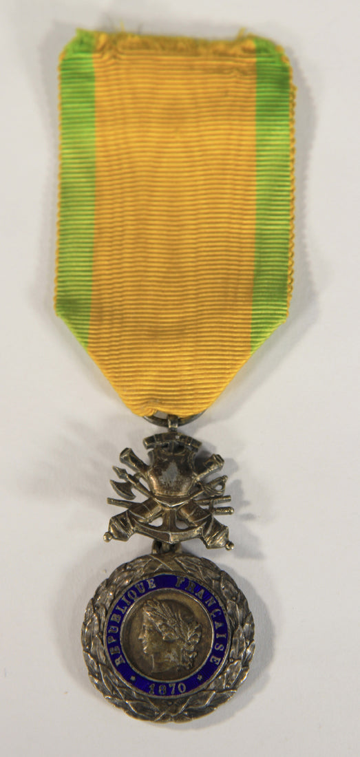 France 1873-1878 Médaille Militaire Type 4a1 - RARE Cuirasse BIFACE Silver Vermeil L020503