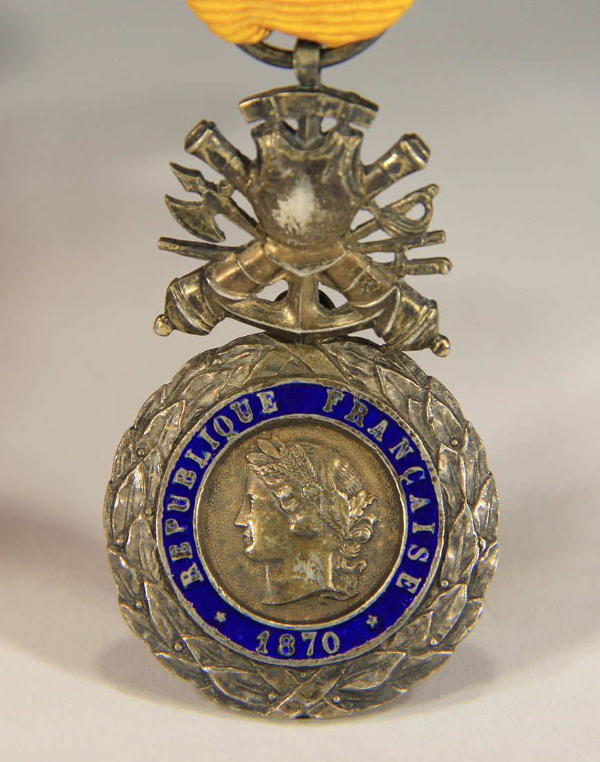 France 1873-1878 Médaille Militaire Type 4a1 - RARE Cuirasse BIFACE Silver Vermeil L020503