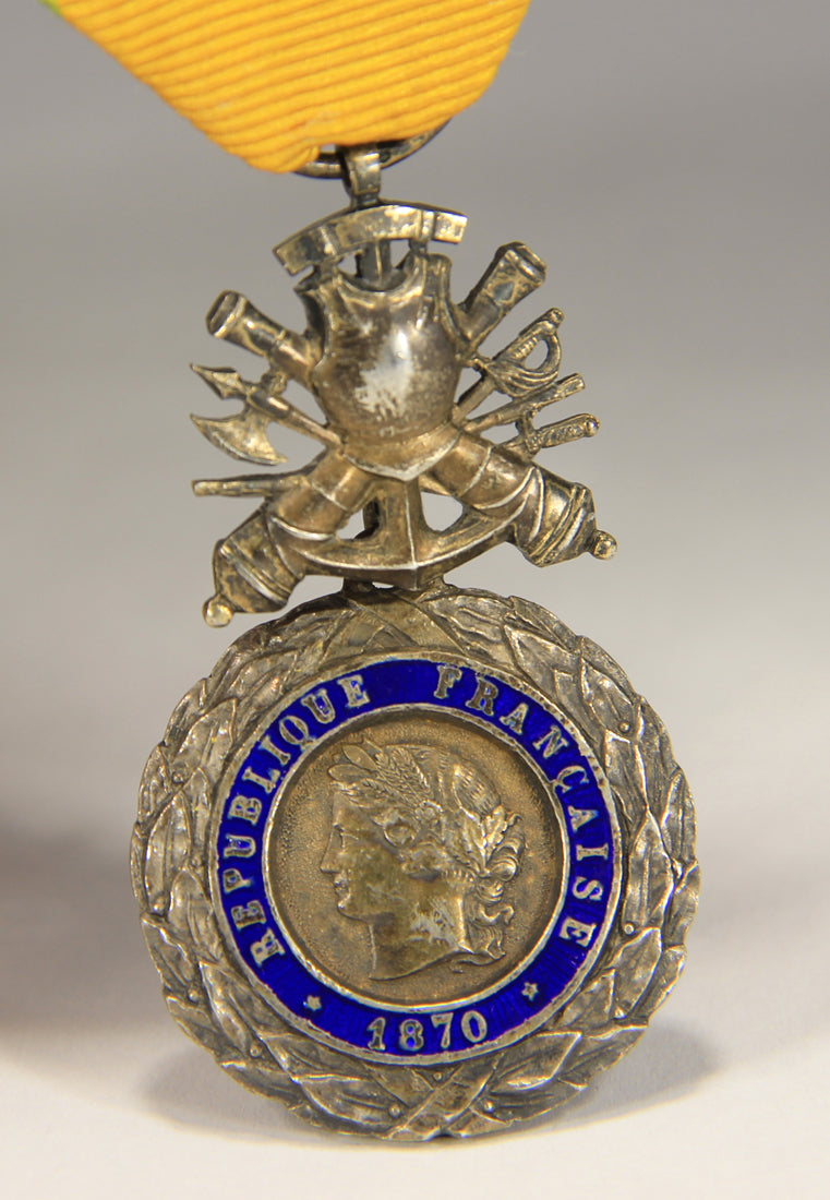 France 1873-1878 Médaille Militaire Type 4a1 - RARE Cuirasse BIFACE Silver Vermeil L020503