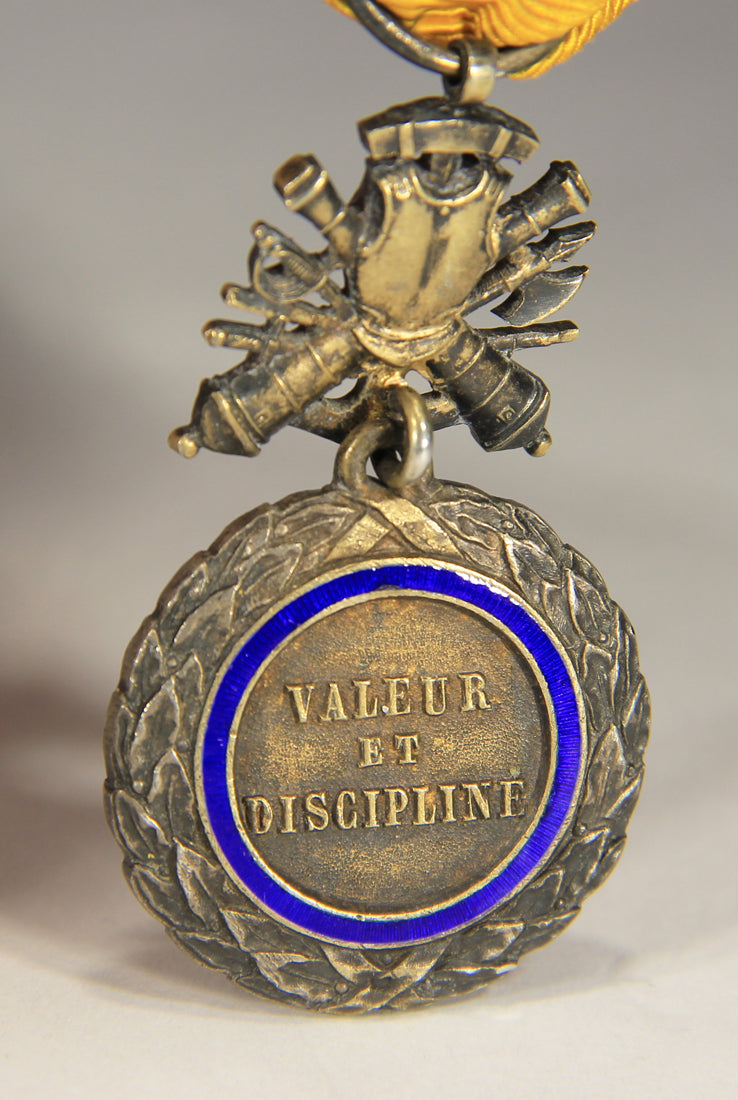 France 1873-1878 Médaille Militaire Type 4a1 - RARE Cuirasse BIFACE Silver Vermeil L020503