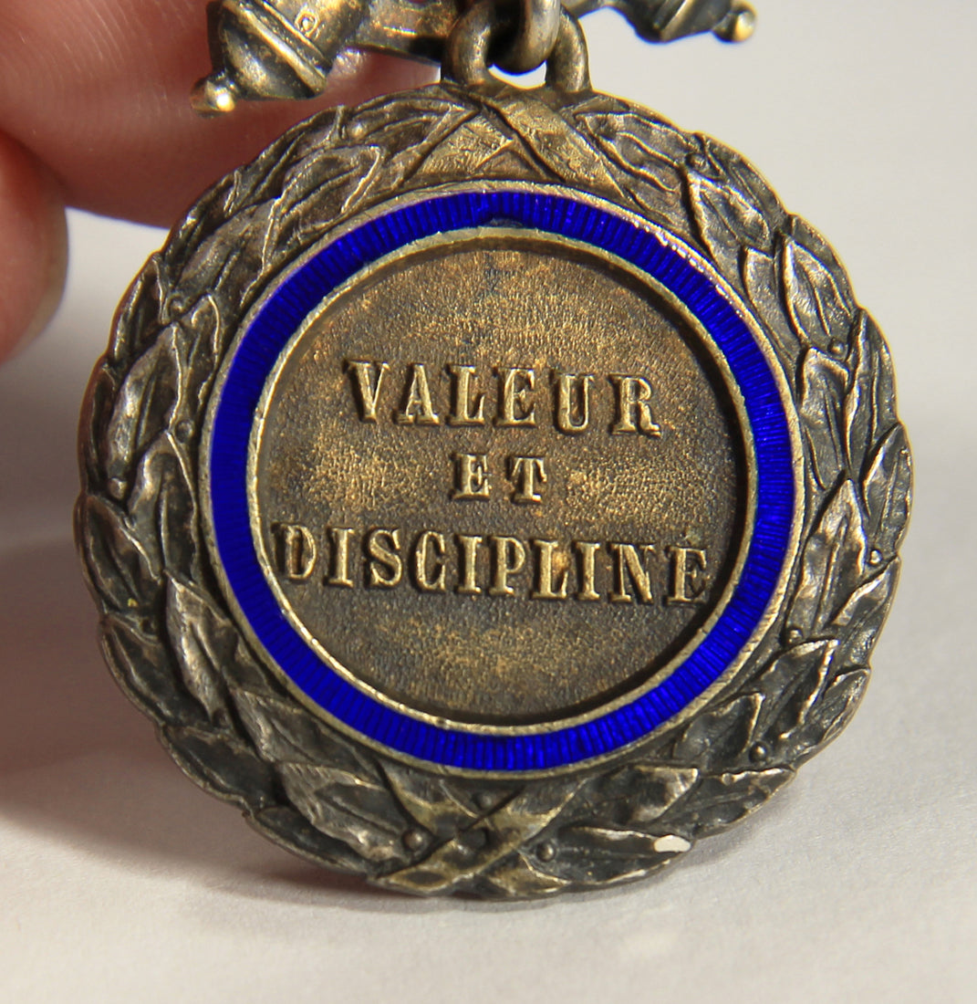 France 1873-1878 Médaille Militaire Type 4a1 - RARE Cuirasse BIFACE Silver Vermeil L020503