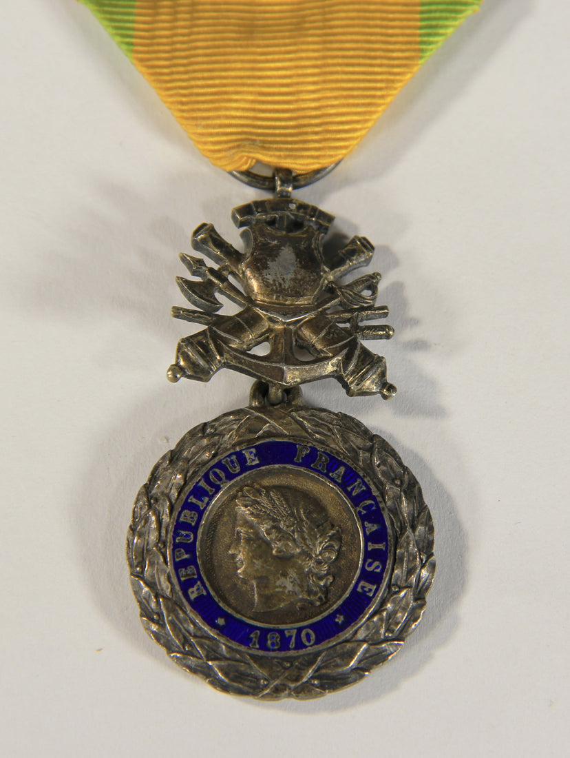 France 1873-1878 Médaille Militaire Type 4a1 - RARE Cuirasse BIFACE Silver Vermeil L020503