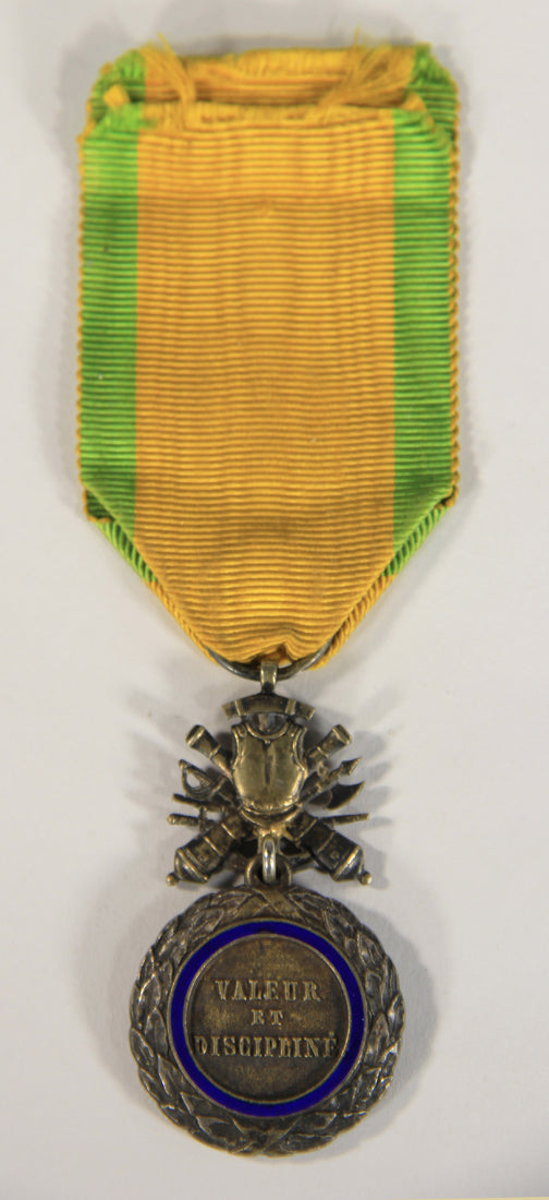 France 1873-1878 Médaille Militaire Type 4a1 - RARE Cuirasse BIFACE Silver Vermeil L020503