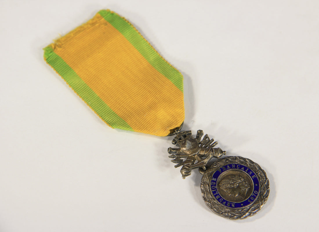 France 1873-1878 Médaille Militaire Type 4a1 - RARE Cuirasse BIFACE Silver Vermeil L020503