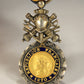 France 1873-1878 Médaille Militaire Type 4d Center In 18k Gold RARE Variant - Silver Vermeil L020504