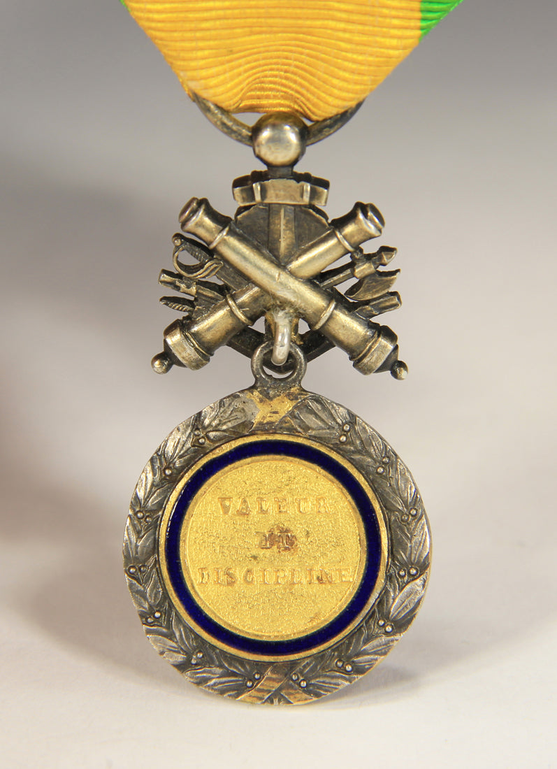 France 1873-1878 Médaille Militaire Type 4d Center In 18k Gold RARE Variant - Silver Vermeil L020504