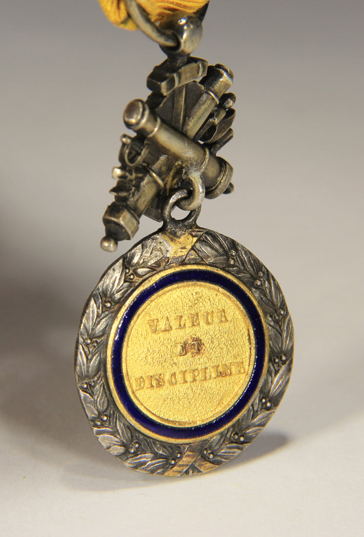 France 1873-1878 Médaille Militaire Type 4d Center In 18k Gold RARE Variant - Silver Vermeil L020504