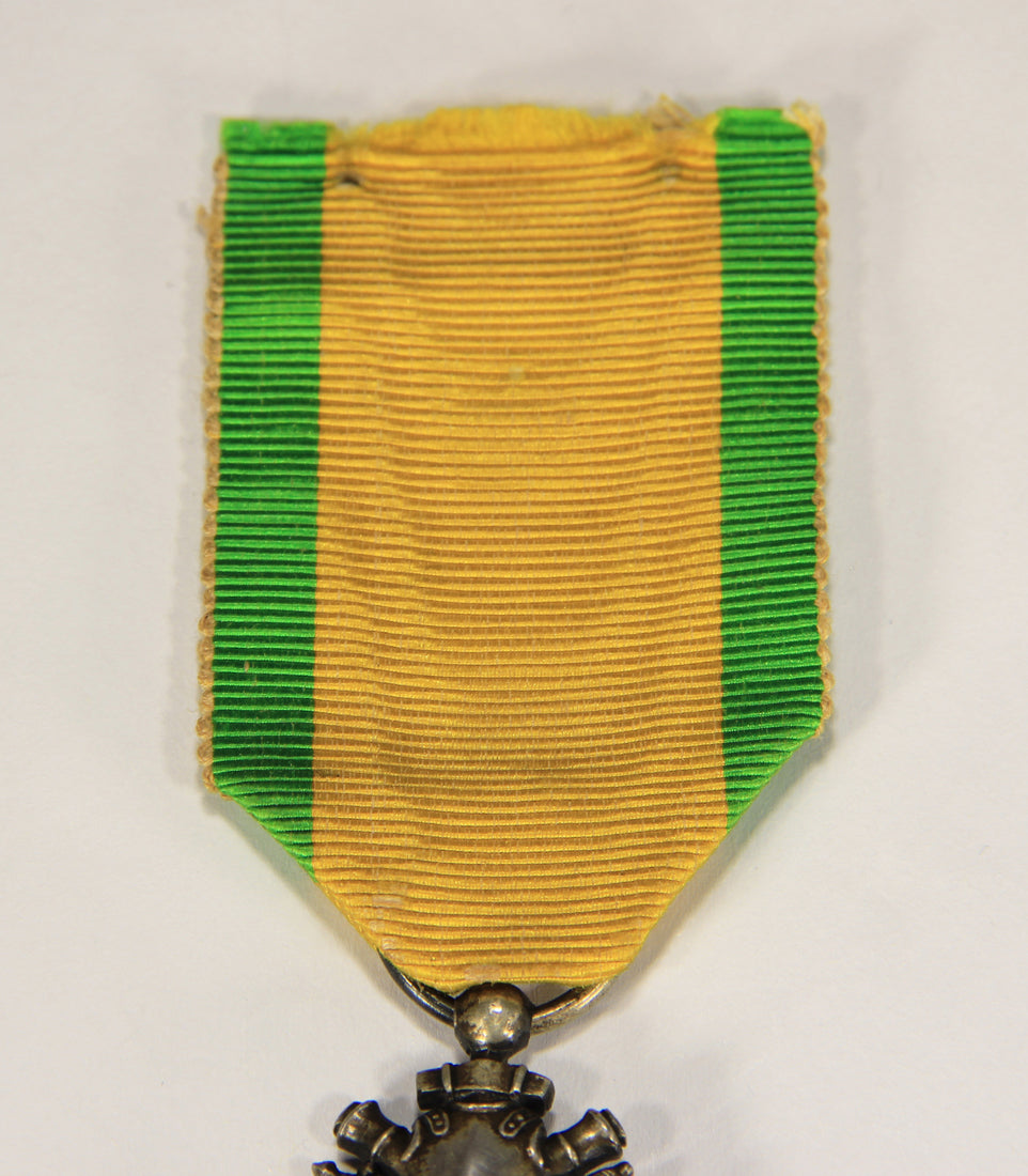 France 1873-1878 Médaille Militaire Type 4d Center In 18k Gold RARE Variant - Silver Vermeil L020504