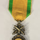 France 1873-1878 Médaille Militaire Type 4d Center In 18k Gold RARE Variant - Silver Vermeil L020504