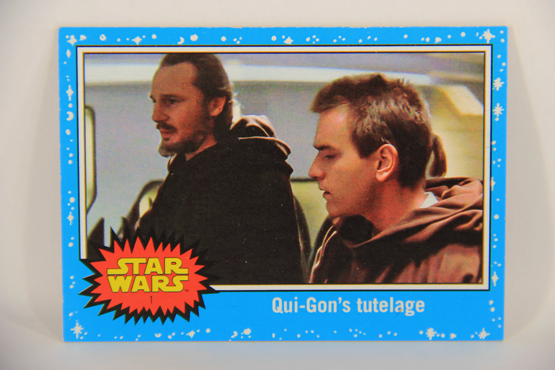 SW The Last Jedi Journey 2017 Trading Card #1 Qui-Gon's Tutelage ENG Blue L020505