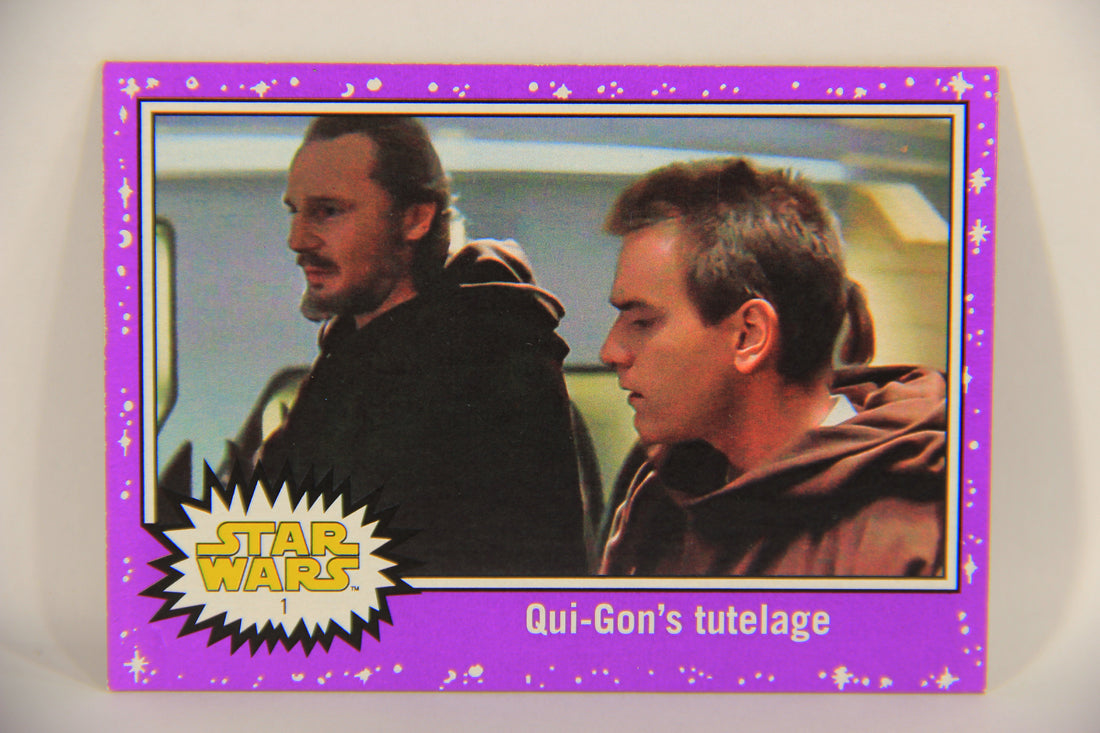 SW The Last Jedi Journey 2017 Trading Card #1 Qui-Gon's Tutelage ENG Purple L020506