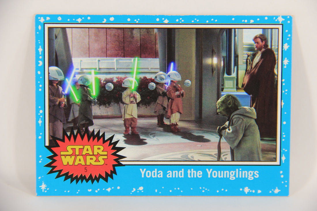 SW The Last Jedi Journey 2017 Card #5 Yoda And The Younglings ENG Blue L020507