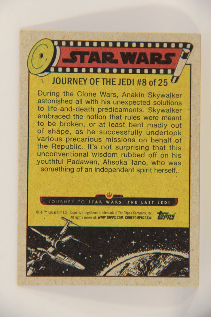SW The Last Jedi Journey 2017 Card #8 Unconventional Wisdom ENG Purple L020510