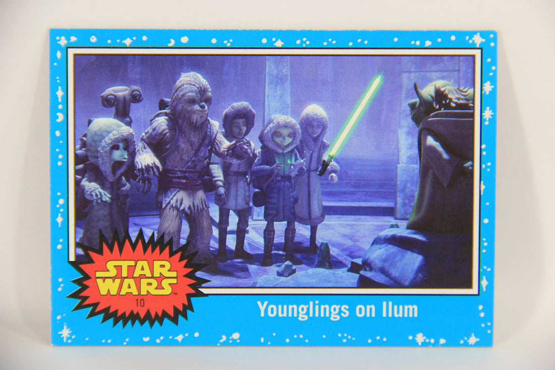 SW The Last Jedi Journey 2017 Trading Card #10 Younglings On Ilum ENG Blue L020511