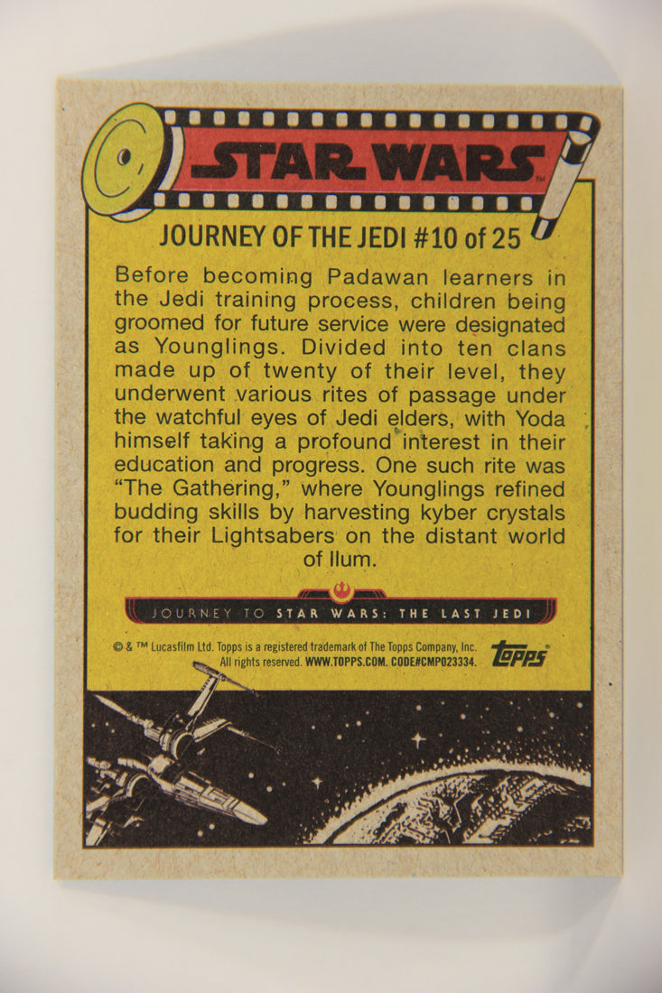 SW The Last Jedi Journey 2017 Trading Card #10 Younglings On Ilum ENG Blue L020511