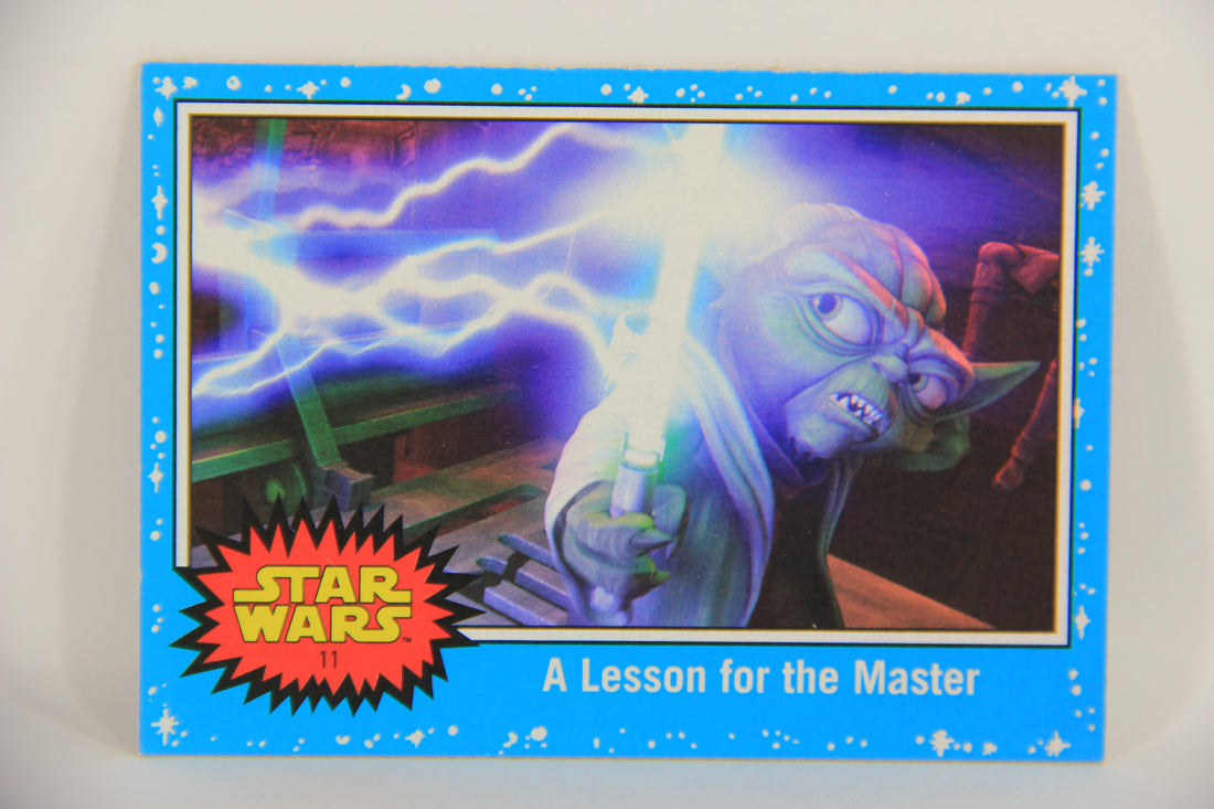 SW The Last Jedi Journey 2017 Card #11 A Lesson For The Master ENG Blue L020512
