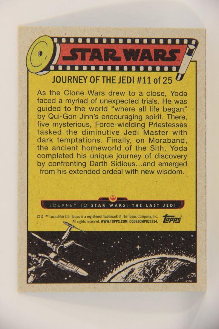SW The Last Jedi Journey 2017 Card #11 A Lesson For The Master ENG Blue L020512