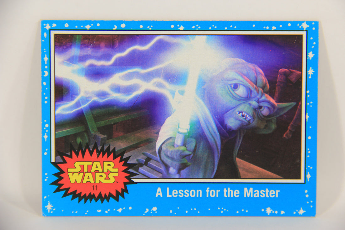 SW The Last Jedi Journey 2017 Card #11 A Lesson For The Master ENG Blue L020513