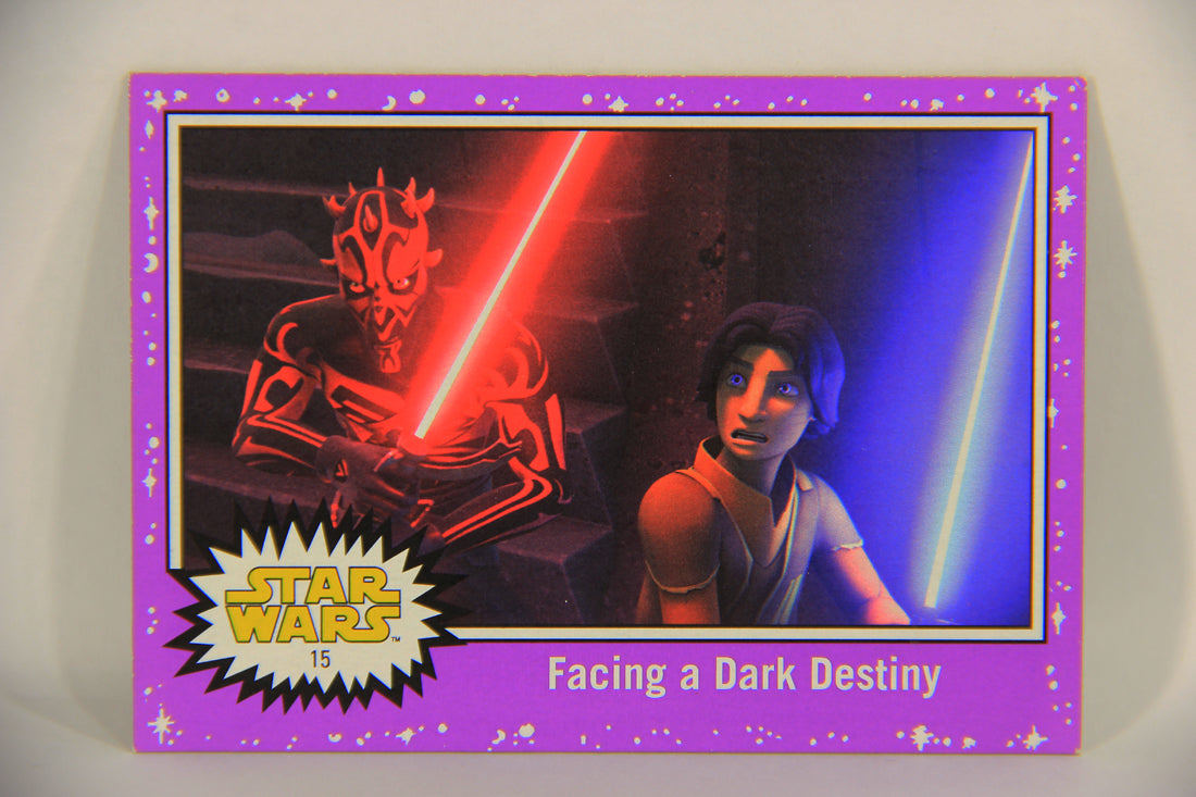 SW The Last Jedi Journey 2017 Trading Card #15 Facing A Dark Destiny ENG Purple L020520