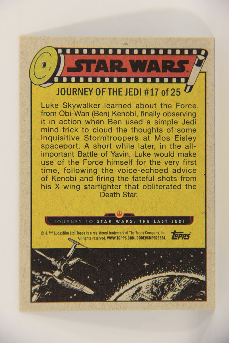 SW The Last Jedi Journey 2017 Card #17 Luke's Introduction To The Force ENG Black L020524