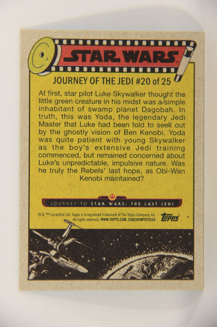 SW The Last Jedi Journey 2017 Trading Card #20 Jedi Master Yoda ENG Blue L020527