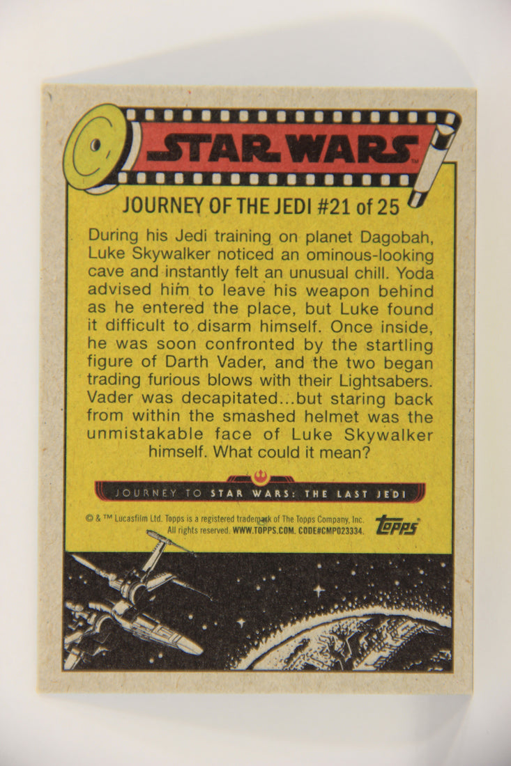 SW The Last Jedi Journey 2017 Trading Card #21 Darkness In The Cave ENG Blue L020529