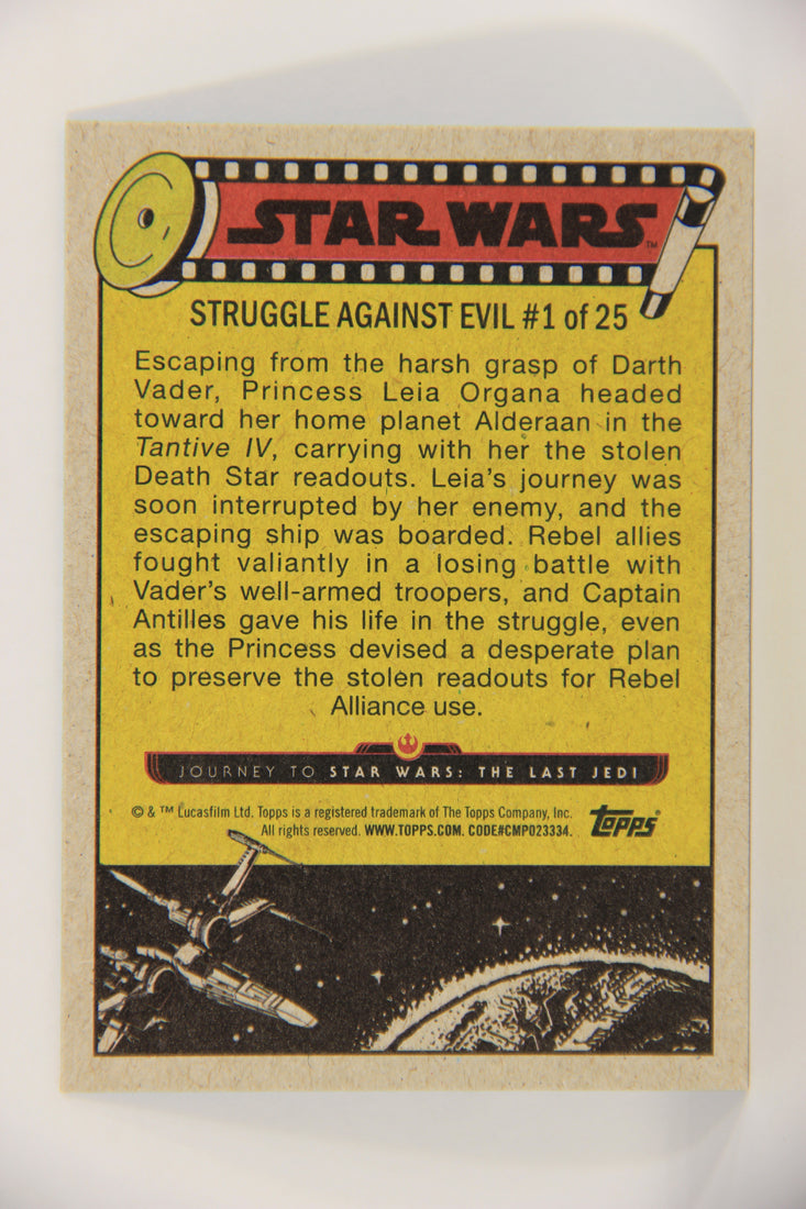 SW The Last Jedi Journey 2017 Card #26 Aboard The Tantive IV ENG Blue L020532