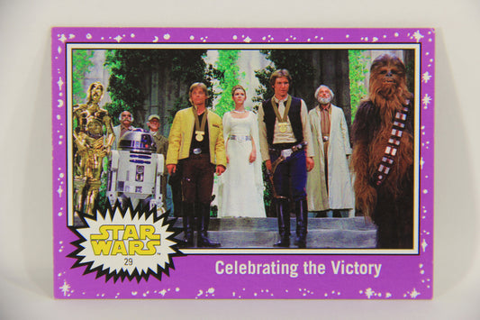 SW The Last Jedi Journey 2017 Card #29 Celebrating The Victory ENG Purple L020534