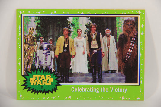 SW The Last Jedi Journey 2017 Card #29 Celebrating The Victory ENG Slime Green L020535