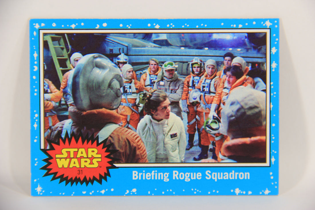 SW The Last Jedi Journey 2017 Card #31 Briefing Rogue Squadron ENG Blue L020537