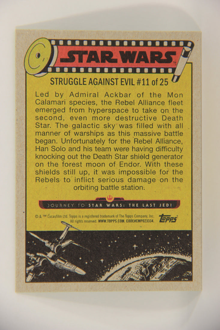SW The Last Jedi Journey 2017 Card #36 The Rebel Assault ENG Slime Green L020544