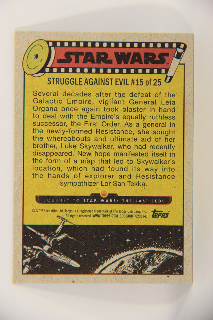 SW The Last Jedi Journey 2017 Card #40 Hope For The Resistance ENG Silver L020549
