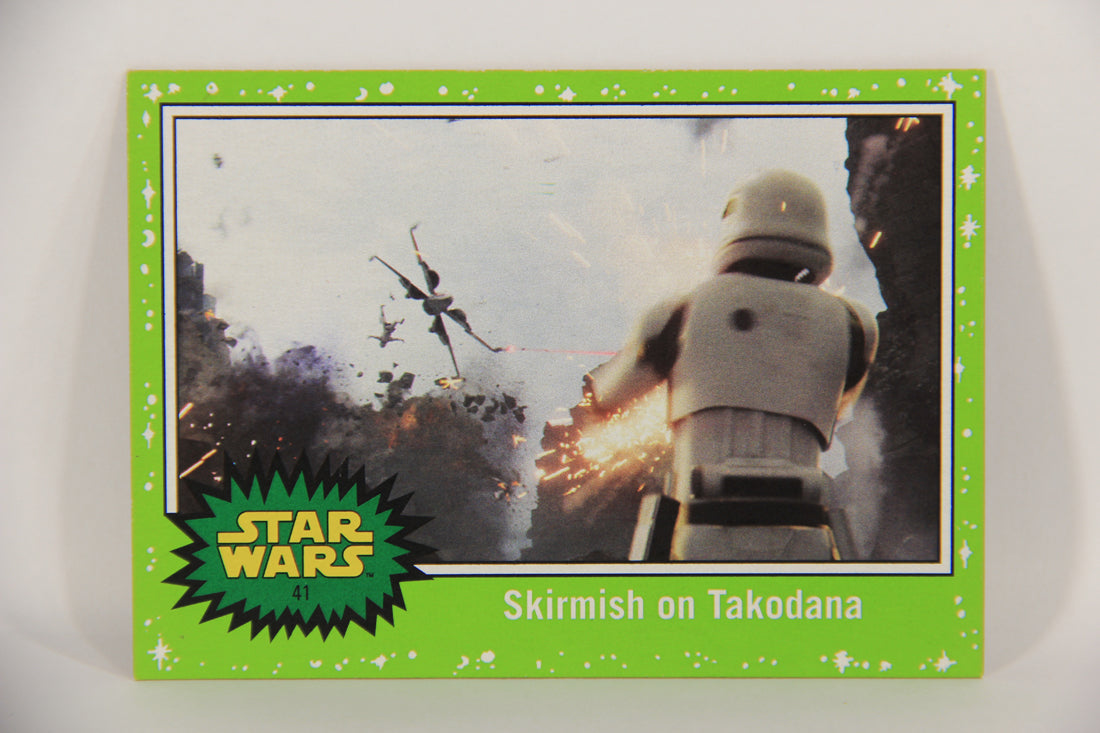 SW The Last Jedi Journey 2017 Card #41 Skirmish On Takodana ENG Slime Green L020552