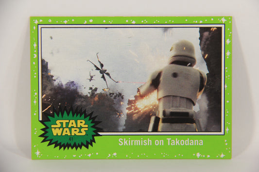 SW The Last Jedi Journey 2017 Card #41 Skirmish On Takodana ENG Slime Green L020552