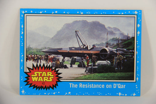 SW The Last Jedi Journey 2017 Card #42 The Resistance On D'Qar ENG Blue L020553