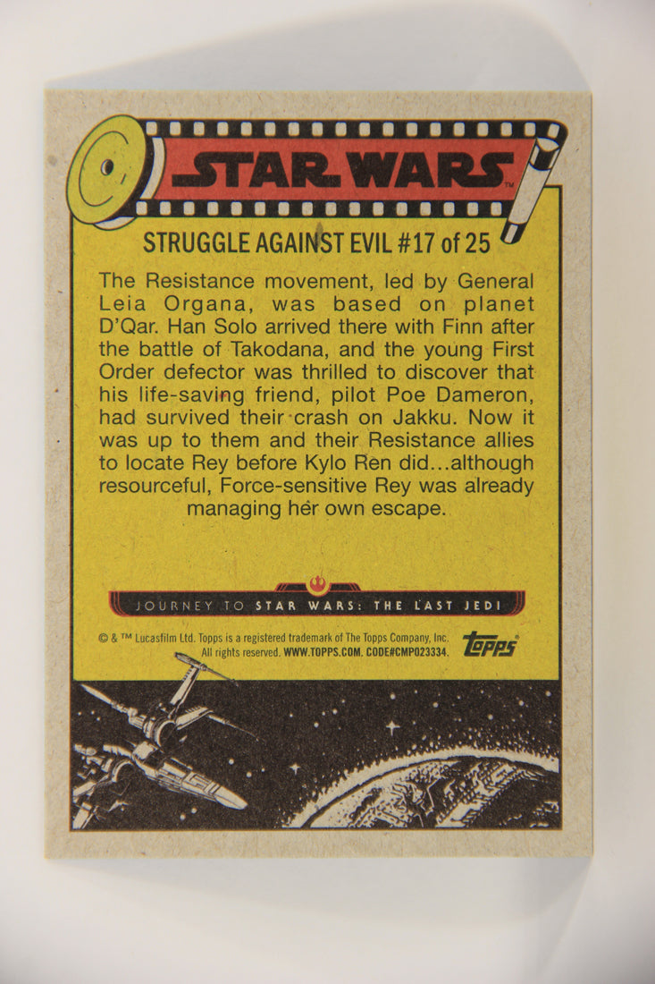 SW The Last Jedi Journey 2017 Card #42 The Resistance On D'Qar ENG Blue L020553